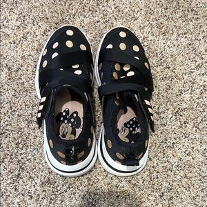 Disney Adidas Kids Black and Gold Polka Dot Sneakers